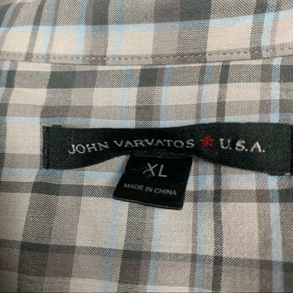 John Varvatos USA Button Front Plaid Shirt size XL - Picture 3 of 5